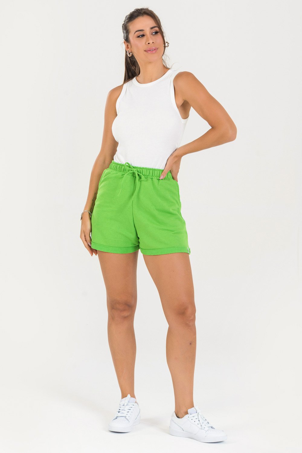 Short Moletinho com Bolso - Verde Optimus